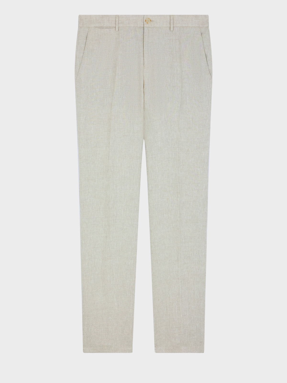 Pantalon coordonnable Slim en lin beige
