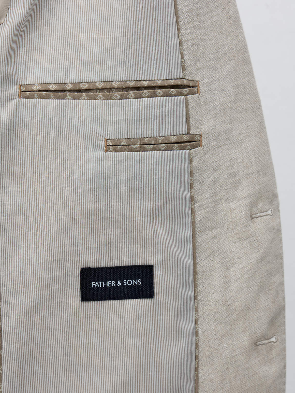 Veste coordonnable Regular en lin beige